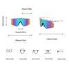 1 Piece of Unisex Plastic One-Piece Large Frame Fashionable Sports Glasses Outdoor Decorative Sunglasses