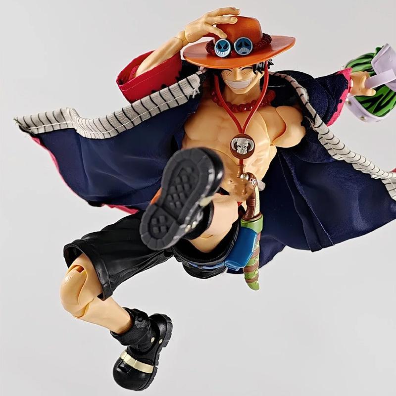 18cm Portgas D Ace Anime One Piece Figurine d'Action Articulée en PVC Décoration de Bureau Ornement Maquette Garçon Jouets Exquis Cadeaux