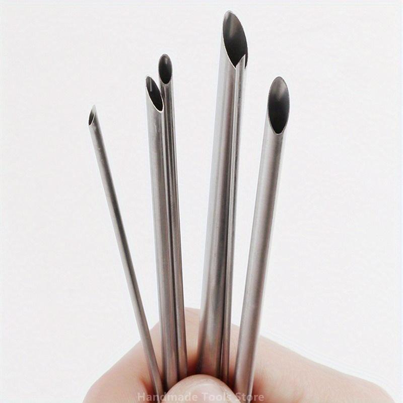 6PCS Pottery Punch Hole Teapot Mouth Punching Tools Full Circle Punch Drilling Purple Clay Pot Tool Stainless Steel Clay Tools