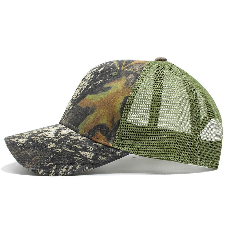 Outdoor Sports Visor Male Mesh Breathable Couple Cap Female Versatile Baseball Cap Curved Brim Camouflage Cap