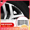 CFR1 New Hot 4pcs/set Aluminum Car Wheels Rims Racing Decal Stickers For AMG Exclusive W108 W124 W126 W168 W169 Access