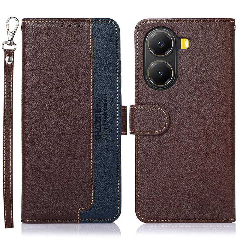 KHAZNEH For Xiaomi Poco X7 Pro 5G/Redmi Turbo 4 5G Case RFID Blocking Wallet PU Leather Phone Cover