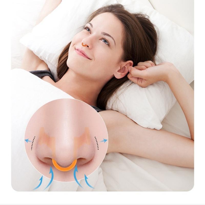2pcs Mini Stop Snoring Device Silicone Elastic Nose Clip Anti-Snoring Supplies To Prevent Snoring Good Sleep