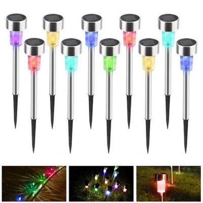 Luces Solares de Exterior 7 Colores Luces de Jardín Impermeables Paisaje Camino Patio Trasero Césped Patio Lámpara Led Decorativa