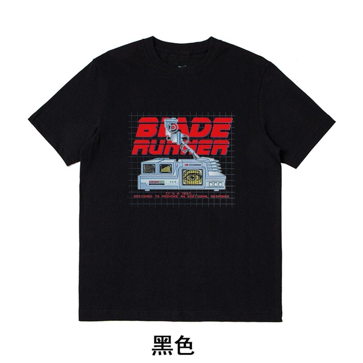 

Movie Blade Runner Sci-fi Artistic Thick Plate Printed Short-sleeved T-shirt 4XL