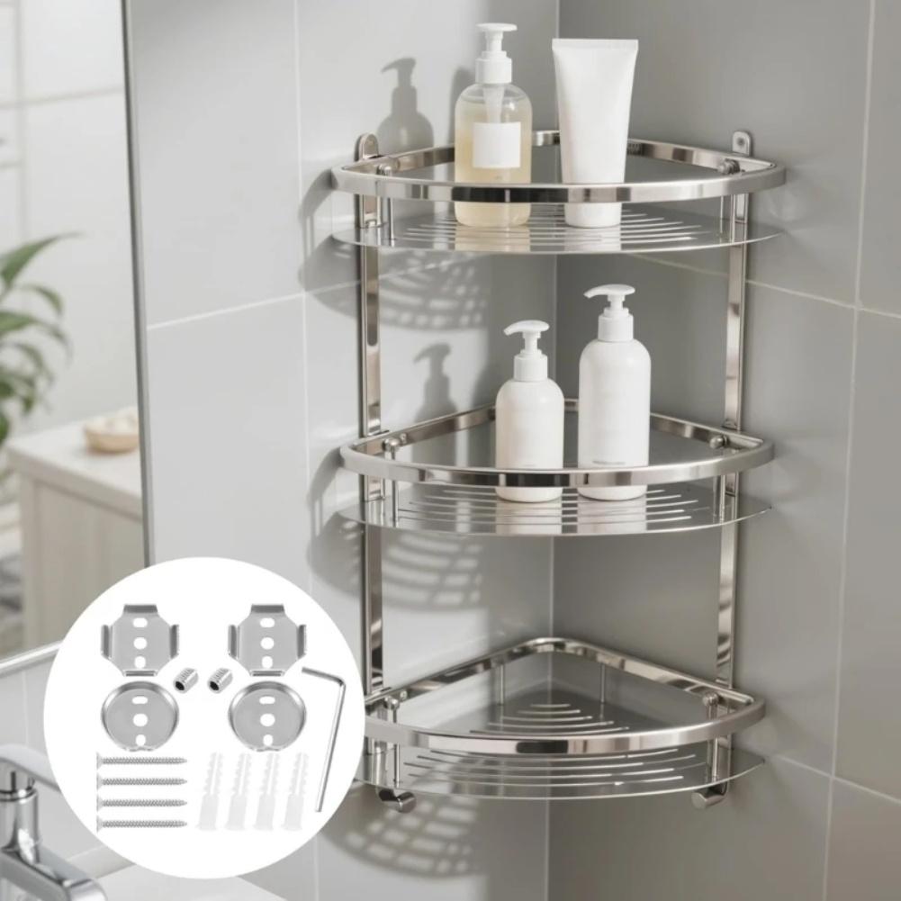 Stainless Steel Towel Rack Mounting Hardware Set, Wall Mount Replacement Accessories Bathroom Storage Rack Accessories