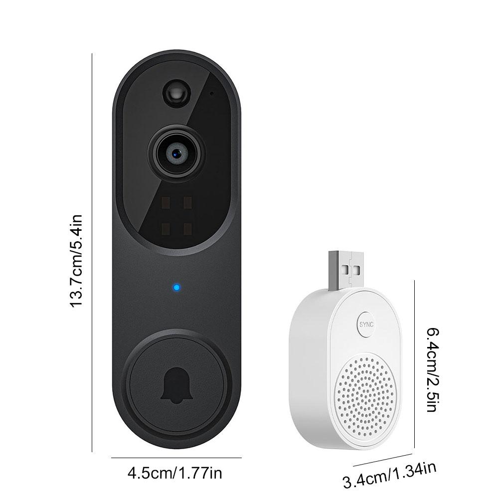 1080P Wireless Video Doorbell Camera WiFi Smart Door Bell Smart Home Security Motion Detection Night Vision Intercom Doorbell