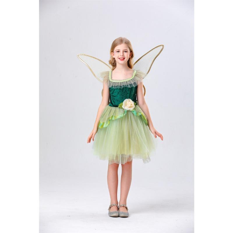 Juni 1 Kinder Aufführungskleidung, Blumenfee Prinzessinnenkleid, Elfen Kinder Netz Tüllrock, Bühnenaufführungskleidung