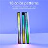 Car Sound Control Rechargeable Light RGB Voice-Activated Music Rhythm Ambient Light with 32 LED 18 Colors Car Home Decoration Lamp