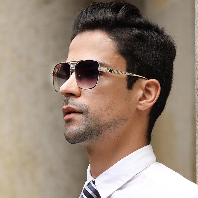 JYL TS Men's Square - Classic Metal Trendy Fashion Sunglasses 1255