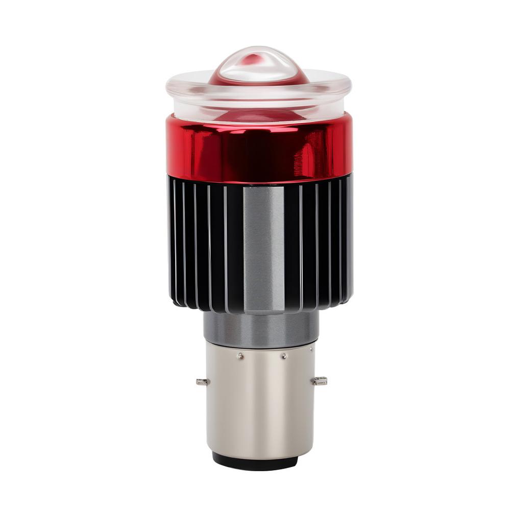 1Pc Motorcycle Led Strobe Headlight Bulb 2 Color H4/H6 BA20D With Red Devil Eyes High/Low Beam Motorcycle Bulb For 4 Modes