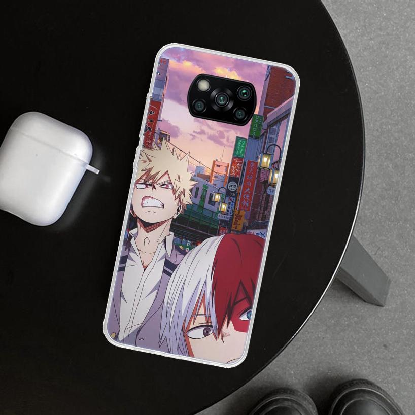 MHA Bakugou Katsuki Phone Case Cover for Xiaomi Poco X6 X5 X7 Pro F7 Ultra Redmi 15C 15 13C 13 12C 12 10C 10 10A 9C 9A 9T 9 Coqu