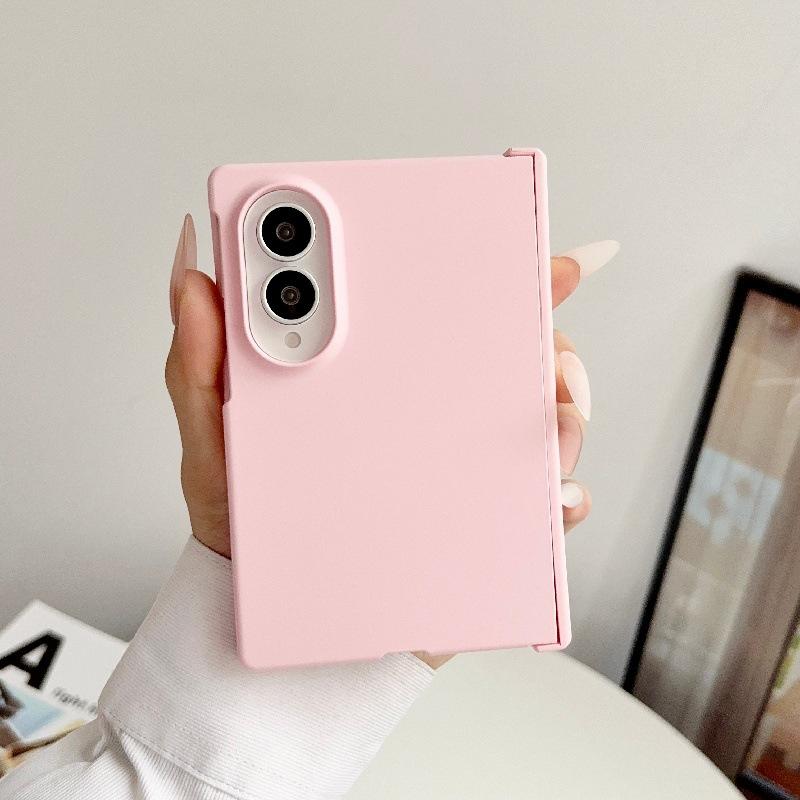 Solid color skin case Suitable for Samsung Z Fold8 Wide mobile phone case Anti-drop PC hard scratch-proof folding screen protective case