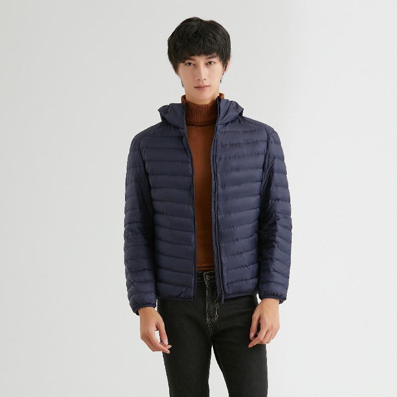 Bitter Winter Siyu Men's 90 Fleece Solid Color Light Down Jacket Men's Hooded Hooded Winter Jacket Plus Size Men's Clothing