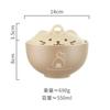 Creative Ceramic Soup Bowl Cute Cartoon Animal Kitten Bowl with Lid