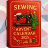 2025 Sewing Advent Calendar Craft Stitching Gift Box with 2D Acrylic Sewings Tools Buttons Threads Ornaments 24-Day Christmas Countdown Holiday Gift