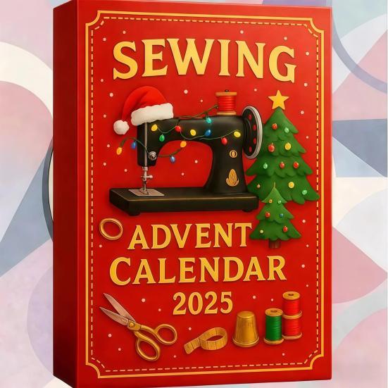 2025 Sewing Advent Calendar Craft Stitching Gift Box with 2D Acrylic Sewings Tools Buttons Threads Ornaments 24-Day Christmas Countdown Holiday Gift