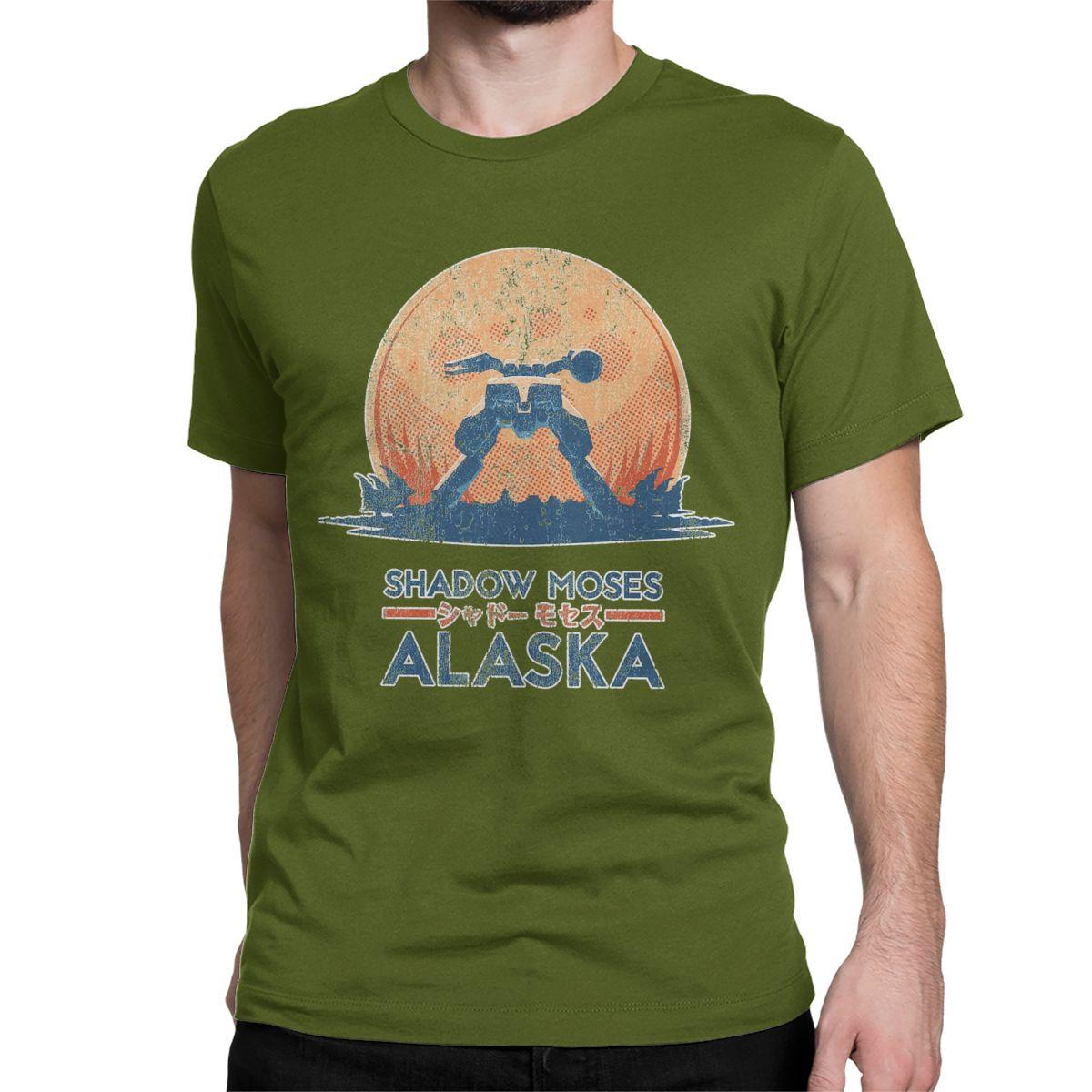 

Shadow Moses Island Solid T Shirt Men Women 100% Cotton Funny T-Shirts Round Neck Metal Gear Game Tees Short Sleeve Tops 4XL