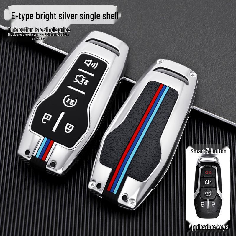 2018 Ford Taurus, Mustang, Raptor, F150, Explorer Key Case - Metal Shell with Buckle