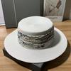 French Elegant Flat-brimmed Straw Hat Women's Spring Summer Outing Beach Hat Versatile Face Small Sun Hat