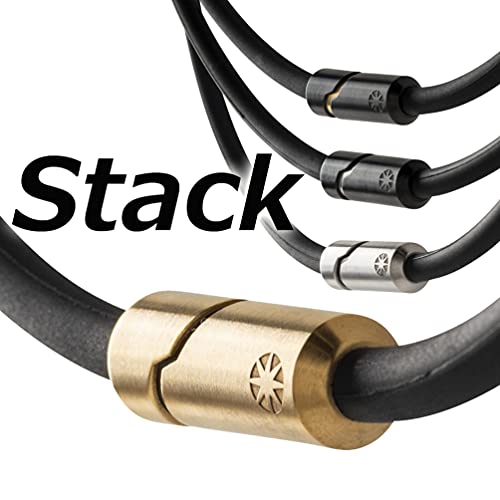 [BANDEL] Bandel Healthcare Bold Necklace Stack Magnetic Necklace 52cm Black/Gold