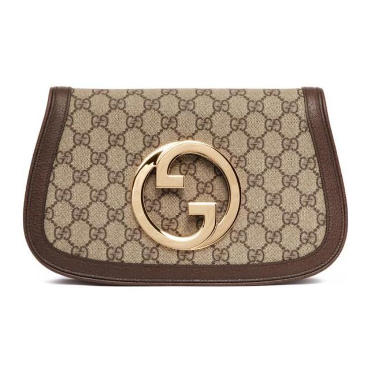 Gucci Geantă de umăr Blondie Bej/Abanos Supreme Genți de umăr pentru femei Gri 699268-K9GSG-8358