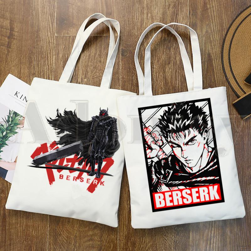 

Berserk Guts Manga Swordsman Gatsu Sacrifice Zodd Сумки на плечо Повседневная сумка для покупок для девочек Женская элегантная холщовая сумка