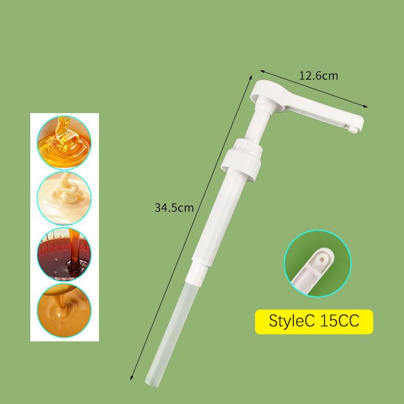 1600ml Transparent Coffee Syrup Bee Drip Double Scale Storage Dispenser pump Bottle Squeeze milk Bottle Honey Jar Container