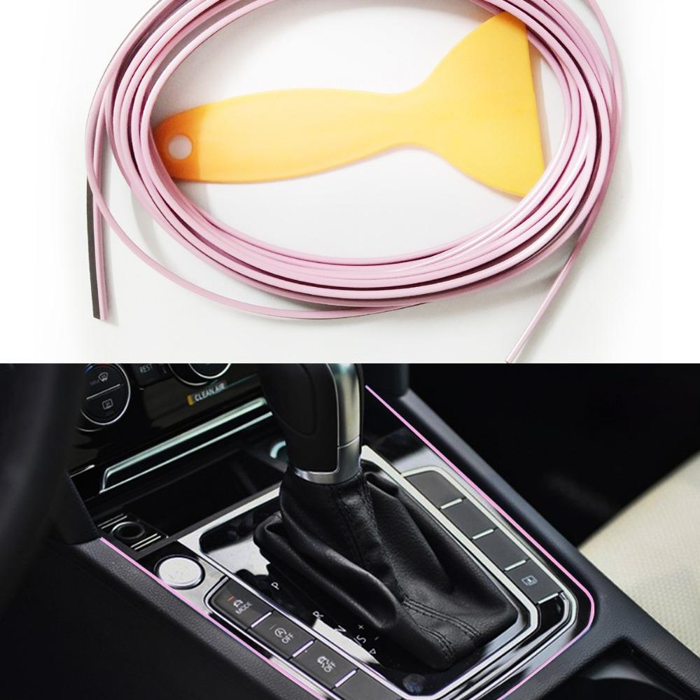 

Car Air Conditioner Outlet Decorative Car Interior Mould Trim Strip Pink Intake Decorative Line for Car Vent Decoration Strip
