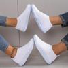 Fashion Womens Shoes Knitting Sock Sneakers Women Flat Black Casual Breathable Comfortable Slip On Flats Walking Shoes for Men White