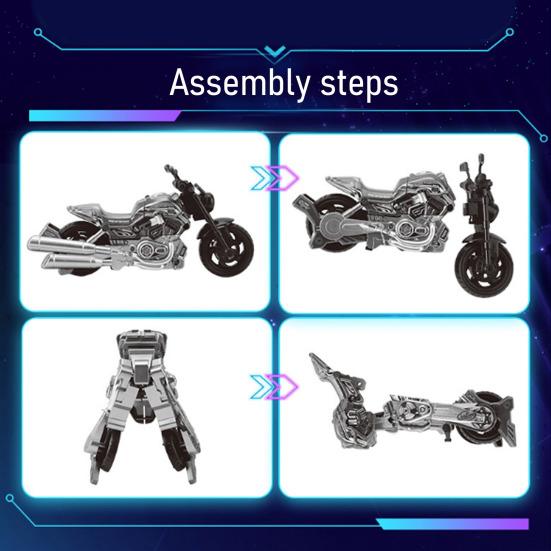 Transforming Robot Motorcycle Toy Movable Joints Educational Transformable Motorbike Deformation Robot Model Toddlers Boys Birthday Gift