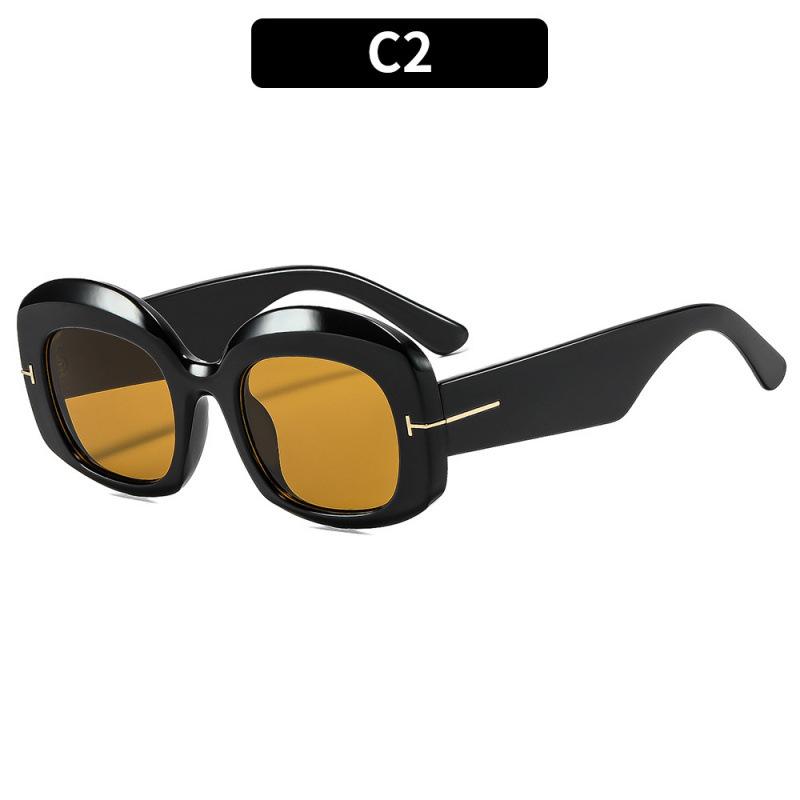 European and American ins wind connection versatile retro large frame street shot sunglasses outdoor sunscreen fashion trend sunglasses