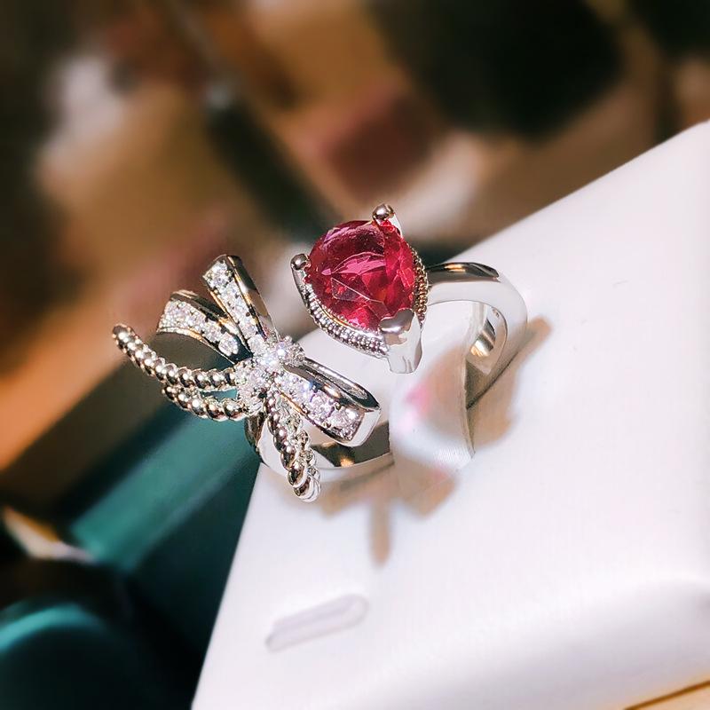 European and American Hand Jewelry Personalized and Fashionable Colorful Zircon Ring for Women