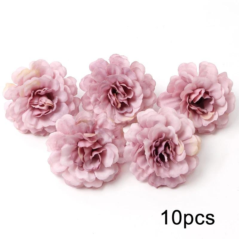 Purple Artificial Flowers Heads Silk Fake Flowers For Home Decor Party Wedding Decoration DIY Valentine's Day Gifts Accessories