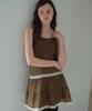 Aueonoseuteljia Boucle Flower Tiered Dress_Khaki(Ob6Op06)