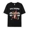 Go Hard Or Go Home Fox Gym Workout Motivational Quotes Normal Unisex Tshirt Tops Tees 2024 Fashion Cotton Funny TShirt Classic