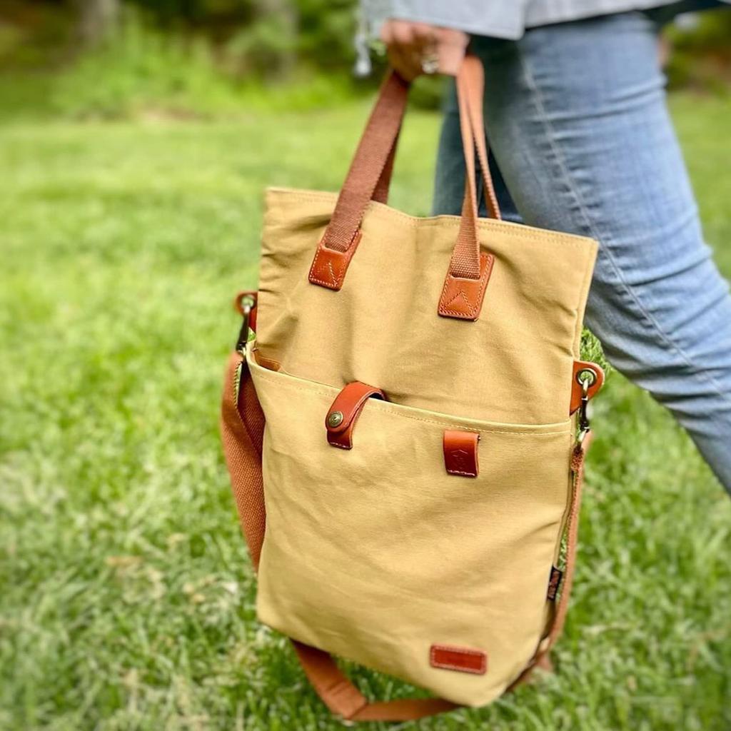 TOURBON Side Bag Bicycle Pannier Bag Rear Bag Road Bike Multifunctional Shoulder Bag Khaki