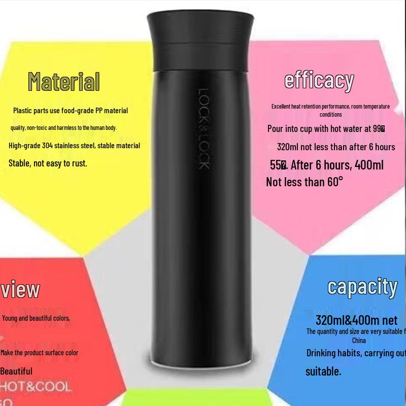 LOCK&LOCK 304 Stainless Steel Vacuum Insulated Bottle