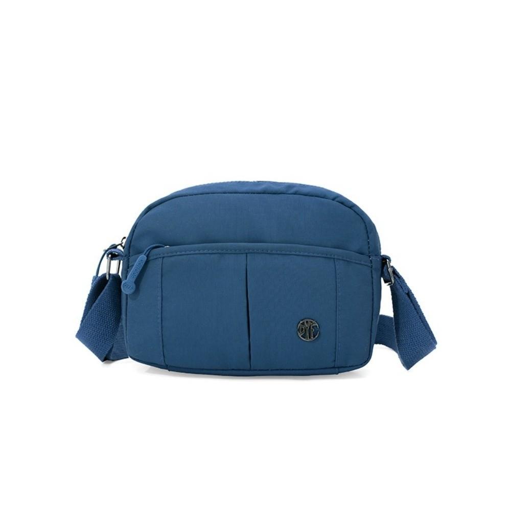 Casual Solid Color Travel Shoulder Bag Large Capacity Nylon Crossbody Bag Multi-pocket Lightweight Messenger Bag