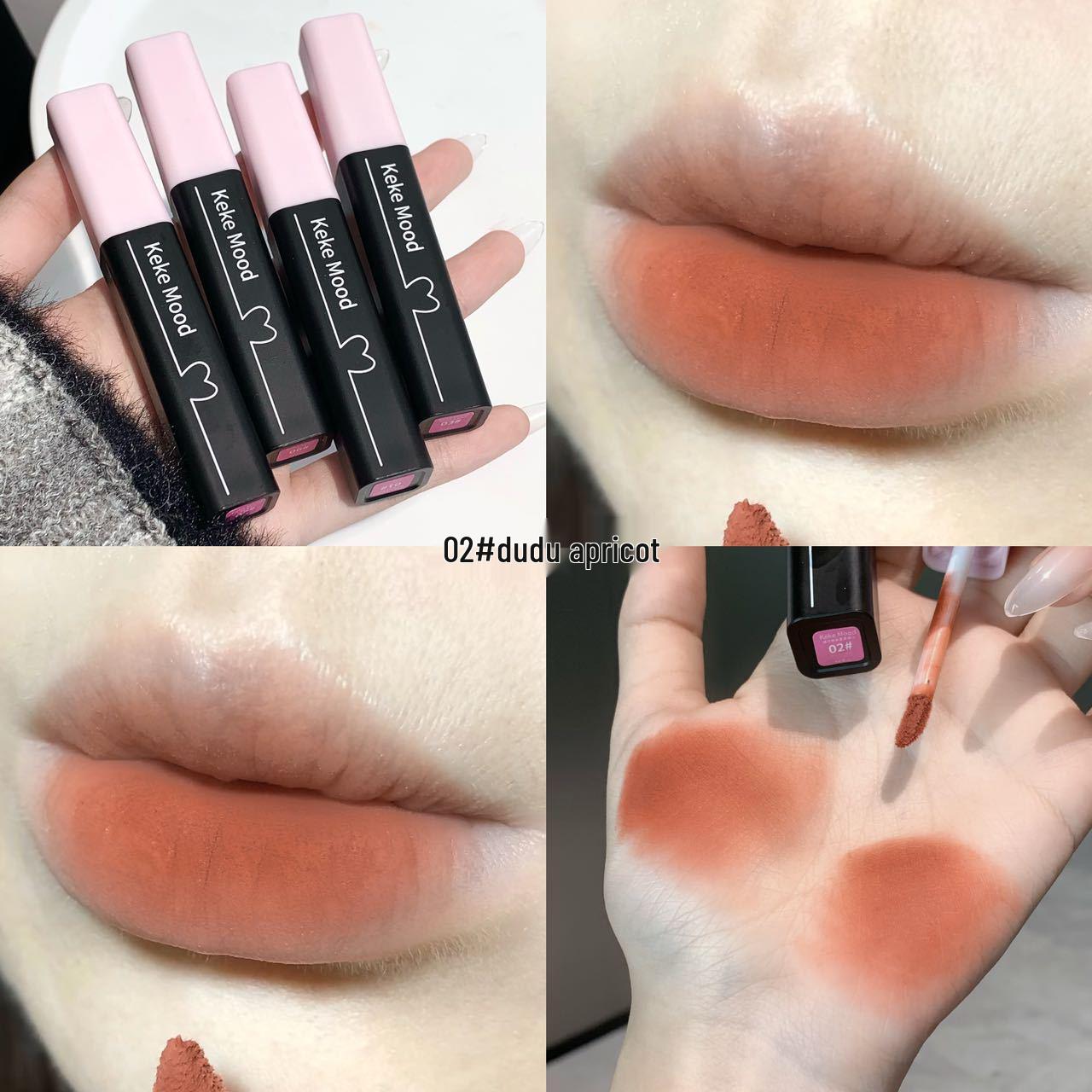 

Kekemood Velvet Mousse Matte Lip Mud in Gray Pink - Nude Lipstick for Christmas. 2g