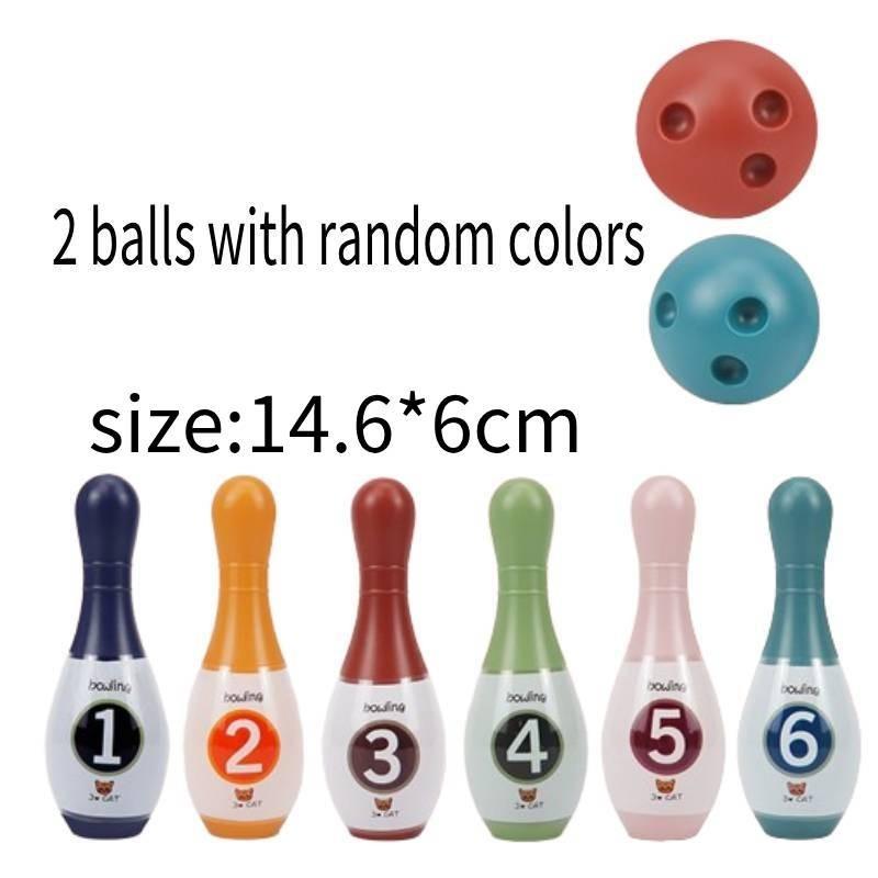 Colorful Plastic Bowling Toy Set With Cartoon-free Design Great For Home Play