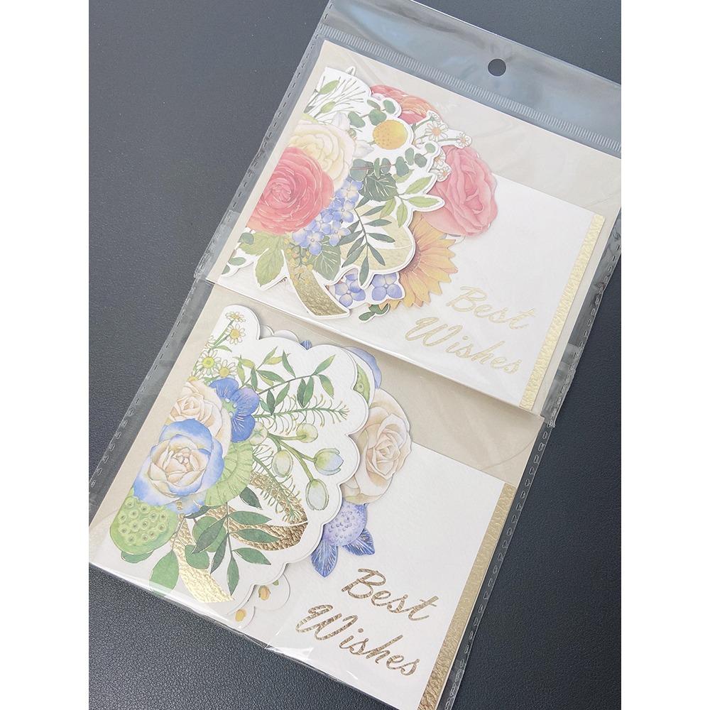 Half Mask Three-dimensional Flower Greeting Card Creative Ins Simple Card Bouquet 3D Thanksgiving Blessing Thanksgiving Valentine's Day Birthday