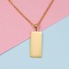 Trendy Geometric Stainless Steel Rectangle Pendant Necklace