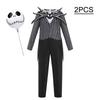 Kids Jack Skellington Cosplay Costume The Nightmare Before Christmas Boys Striped Outfit Halloween Party Fancy Dress Up Set