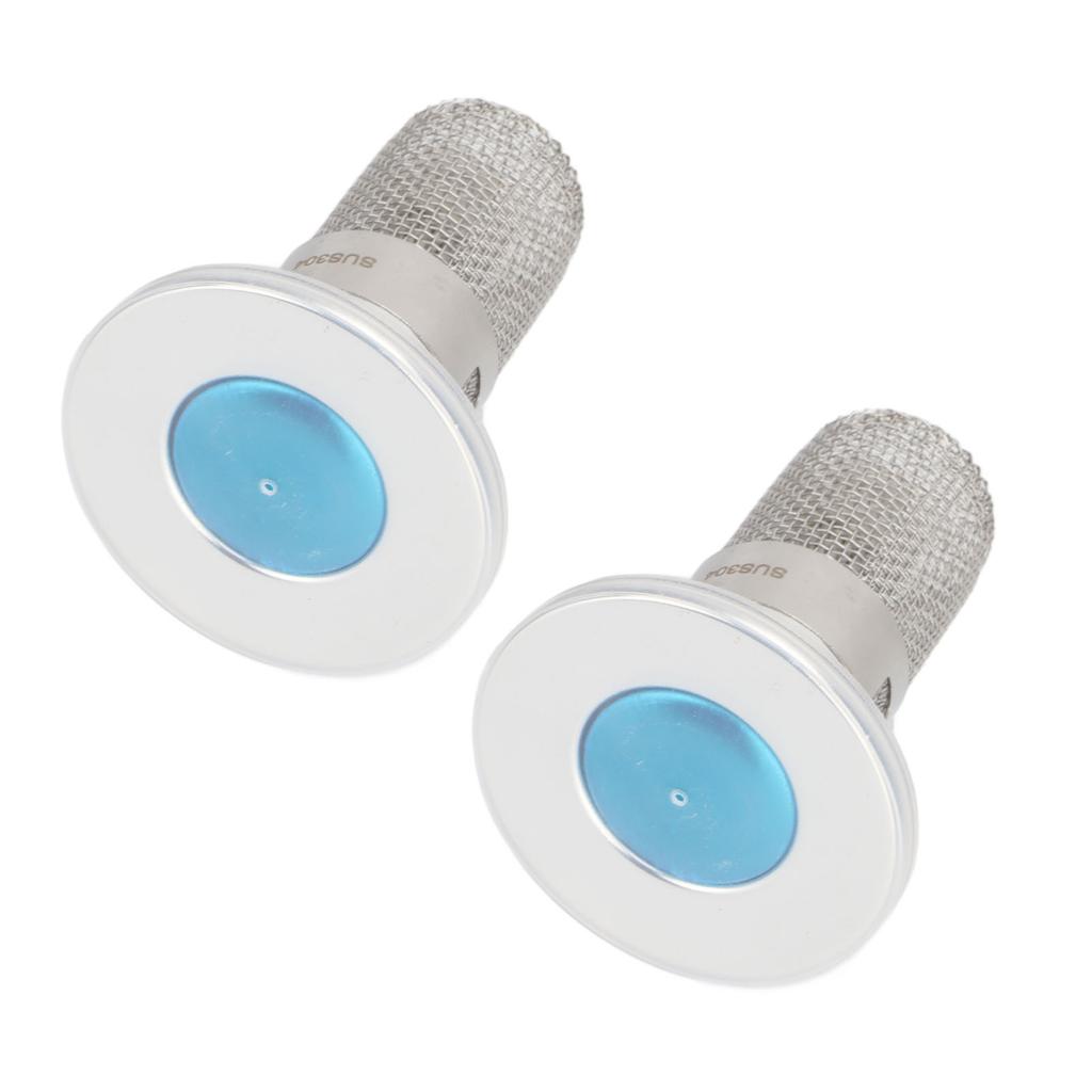 2Pcs Stainless Steel Floor Drain Filter Popup Design Bathroom Sink Stopper Hair Catcher with Rubber