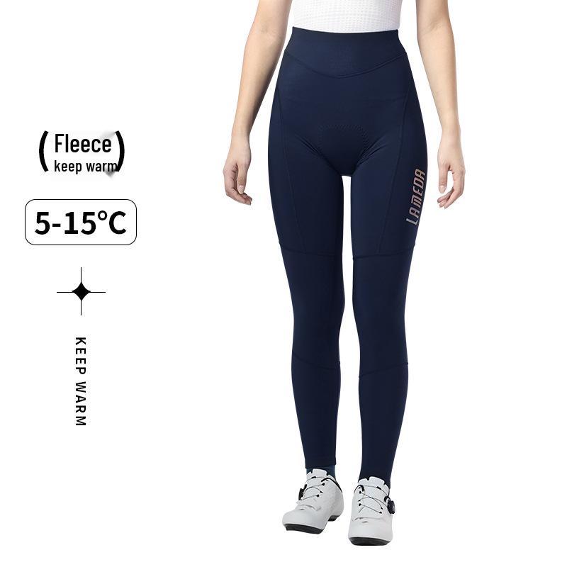 

Lampaida Women s Fleece-Lined Cycling Pants, Dawn Pink, UV Protection, Warm for Autumn/Winter, 5-15°C S