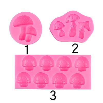 Vícenásobné modelování hub Lesní dekorace Tekutá silikonová forma Fondant Kreslený pohádkový dort Nástroje