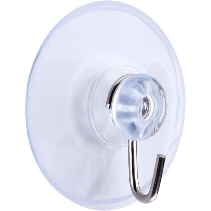 Crochets à ventouse - AIMOONSA - Pack 10 (45 mm) - Transparent PVC - Crochet métal - Réutilisable