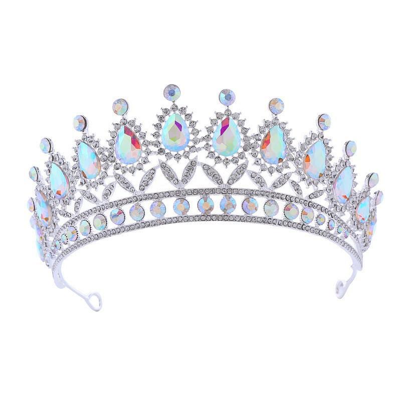 

Baroque Crown Tiara Rhinestone Alloy Headband Crown Bride High End Wedding Banquet Accessories