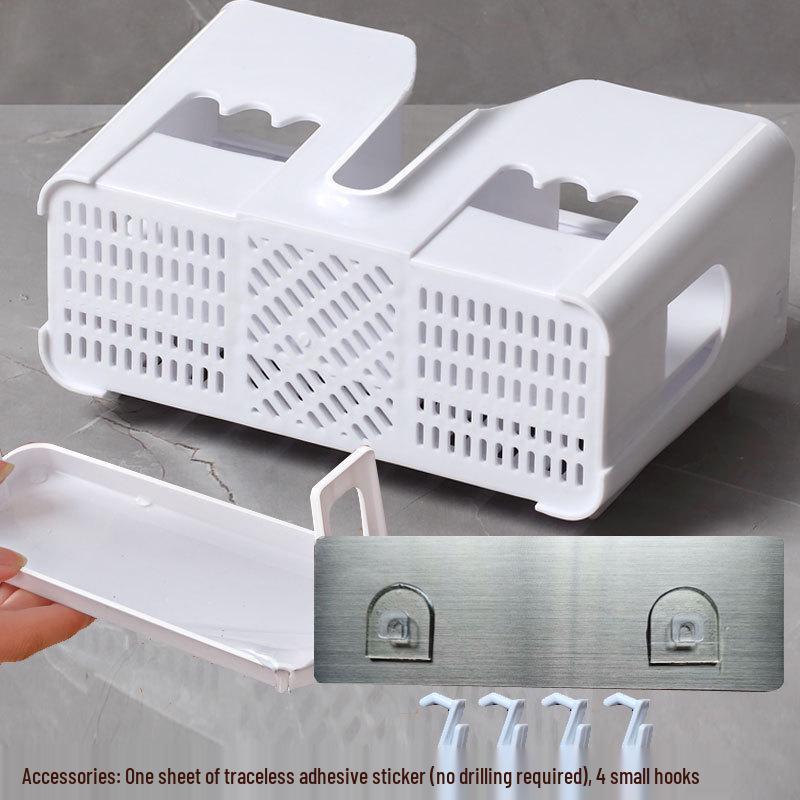 Wall-Mounted Multi-Functional Chopstick Holder with Suction Cup
